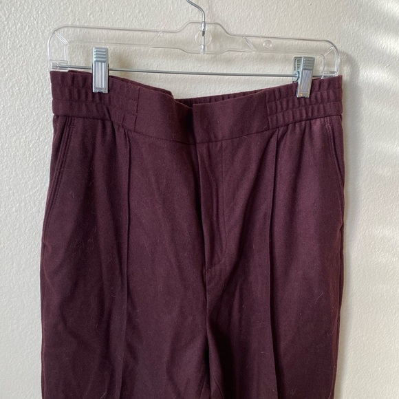 System Men’s Wool Blend Burgundy Trouser Cropped Pant Size 86-100 Business - Picture 2 of 8
